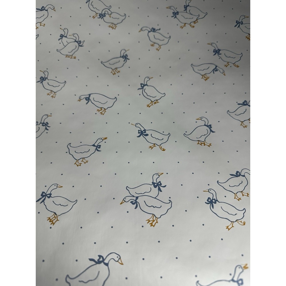 Vintage Blue Ribbon Goose Geese Contact Paper 18" By 6 Feet 90s Cottage Core